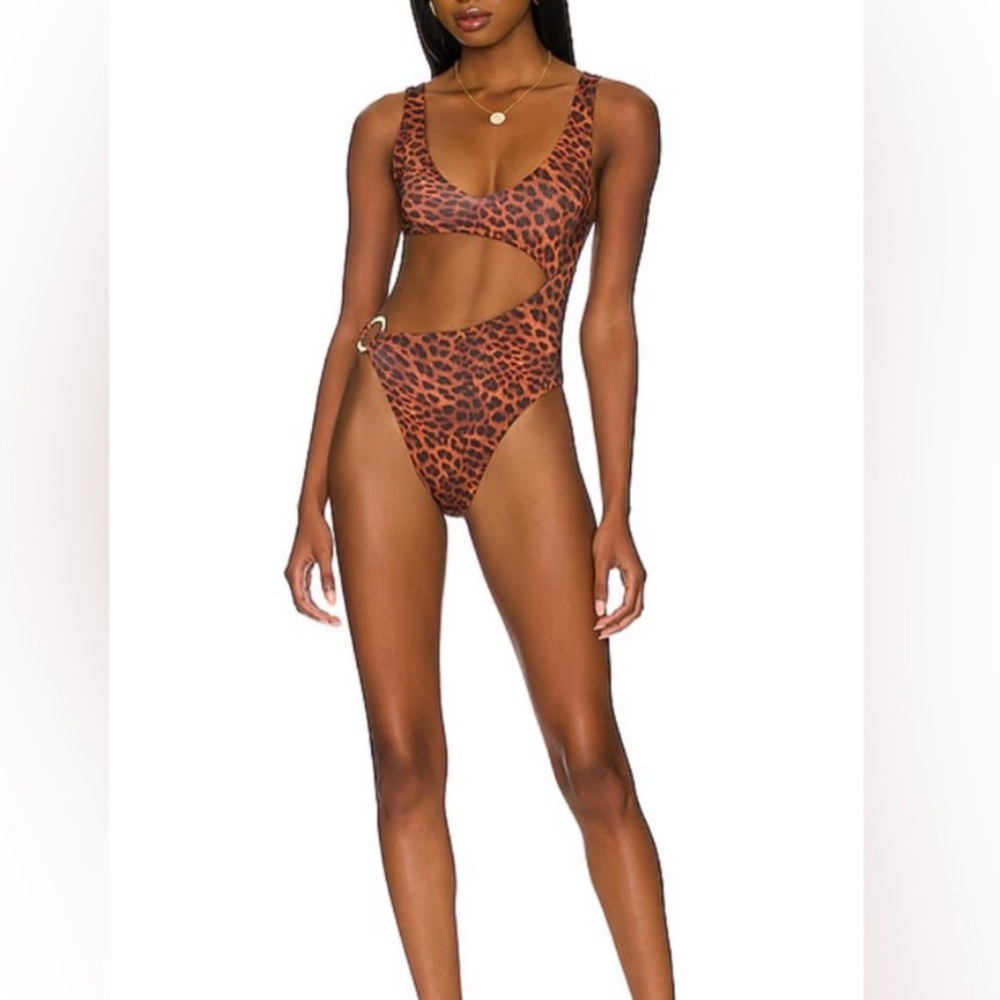 Leopard Print One-Piece Swimsuit